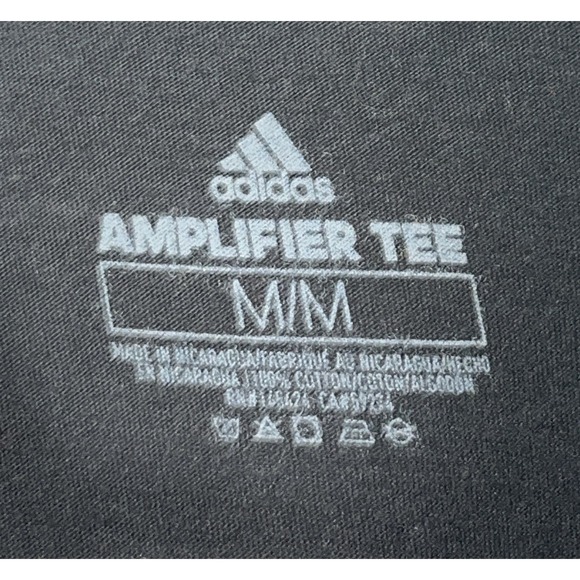 Adidas Logo T-Shirt Men's Medium Black White BlokeCore Sportswear‎ - Picture 3 of 3